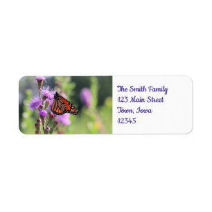 Pretty Monarch Return Address Label