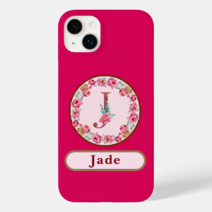 Pretty Monogram J Floral  Case-Mate iPhone 14 Plus Case