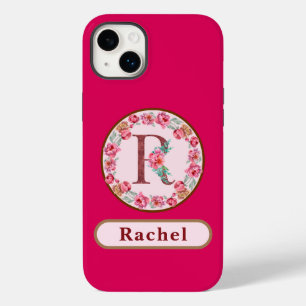 Pretty Monogram R Floral Case-Mate iPhone 14 Plus Case