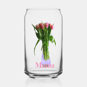Pretty Mother’s Day Pink Tulips Photograph Mama Can Glass