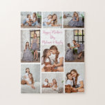 Pretty Mother's Day Photo Collage from Daughter Jigsaw Puzzle<br><div class="desc">Pretty customisable photo collage puzzle for your mum on Mother's Day. Add 9 of your favourite memories of a daughter or son with their mother. A beautiful personalised gift with a thoughtful 9 photograph template and beautiful pink script.</div>
