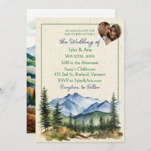 Pretty Mountains and Photo Template Wedding