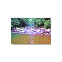 Pretty Mountains Sunlight Trees Creek  Photo