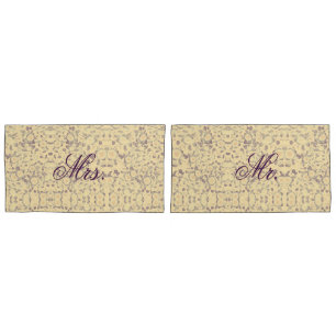 Pretty Mr And Mrs Patterned Pillowcase