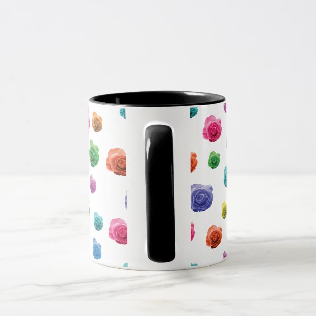 Pretty mug with enchanting rose pattern (Handle)