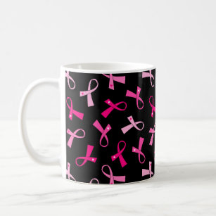 Pretty Multi Pink Breast Cancer Ribbon Pattern Coffee Mug