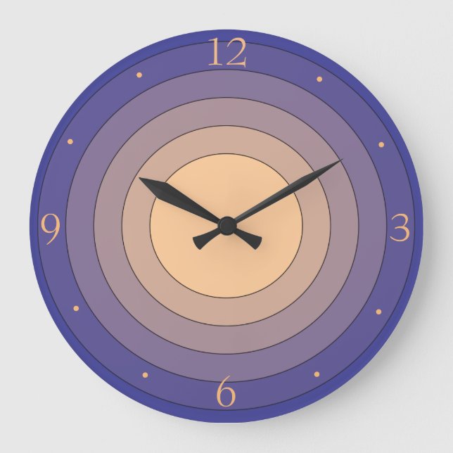 Pretty Multicolored Mauve and Lemon >Wall Clock (Front)