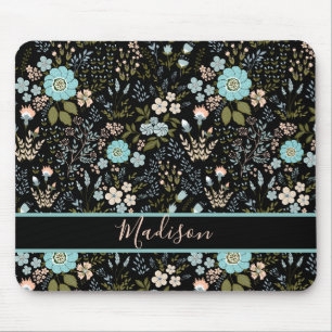 Pretty Multifloral Botanical Themed Mouse Pad