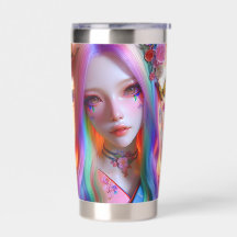 Pretty Mystical Ethereal Woman with Butterflies