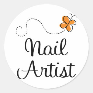 Pretty Nail Artist Gift Classic Round Sticker