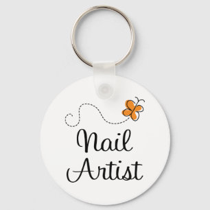 Pretty Nail Artist Gift Key Ring