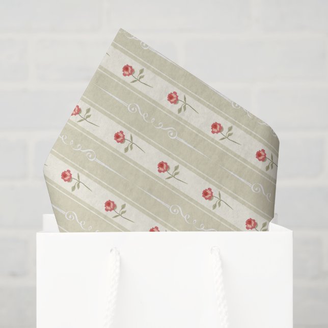 Pretty natural beige background  botanical rustic tissue paper (Gift Bag)