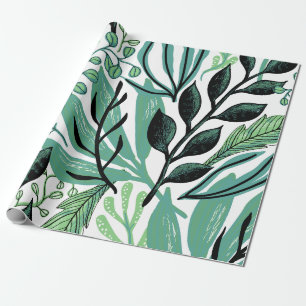 Pretty Natural green pattern Wrapping Paper