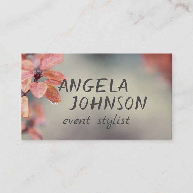 pretty nature custom business card template (Front)