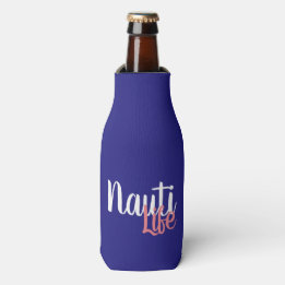 pretty NAUTI LIFE SCRIPT lettering Bottle Cooler