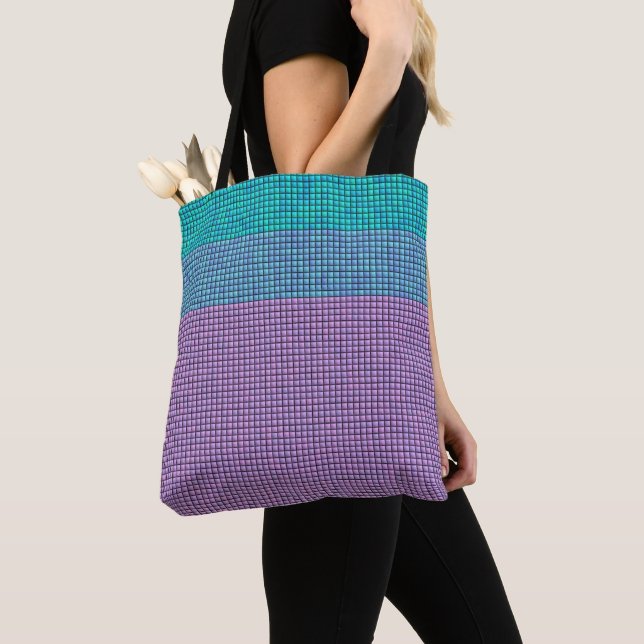 Pretty Needle Point Effect>  Patterned Tote Bag (Close Up)