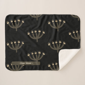 Pretty Night Mimosa Floral Customise  Sherpa Blanket