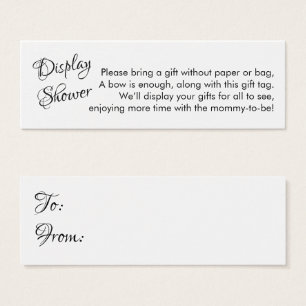 Pretty No Wrap Baby Shower Mini Gift Card