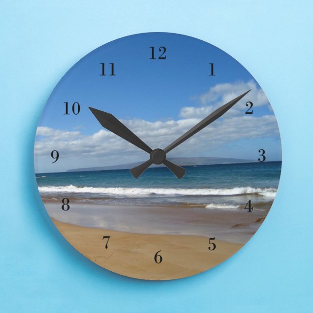 Pretty Ocean Tide Round Clock (Creator Uploaded)