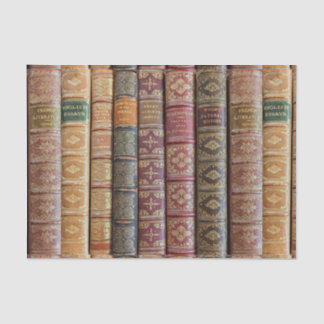 Pretty Old Book Spines Decoupage Tissue Paper