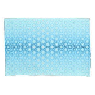 Pretty Ombre Blue and Peach Geometric Pillowcase