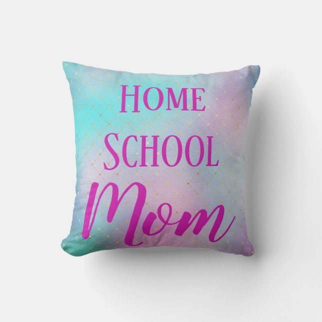 Pretty Ombre Homeschool Mum Cushion (Front)