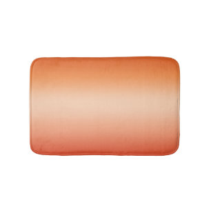 Pretty Ombre Hot Summer Orange & Apricot Gradient Bath Mat