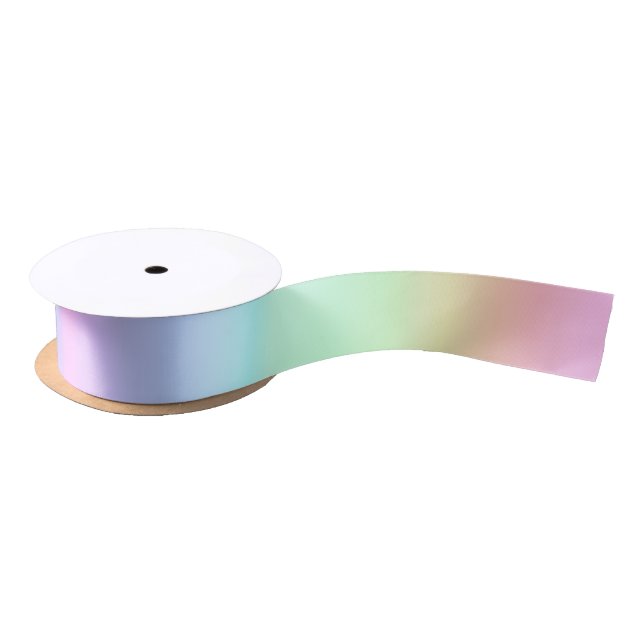 Pretty Ombre Pastel Rainbow Satin Ribbon (Spool)