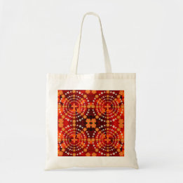 Pretty Orange and Green Garden Flowers Christmas Tote Bag
