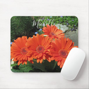 Pretty Orange Daisy Photography Mouse Pad