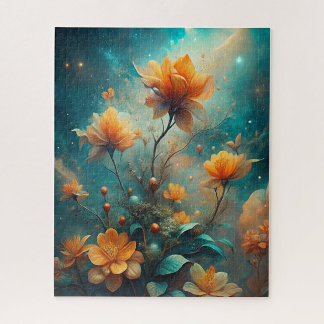 Pretty Orange Flowers  Jigsaw Puzzle (Vertical)