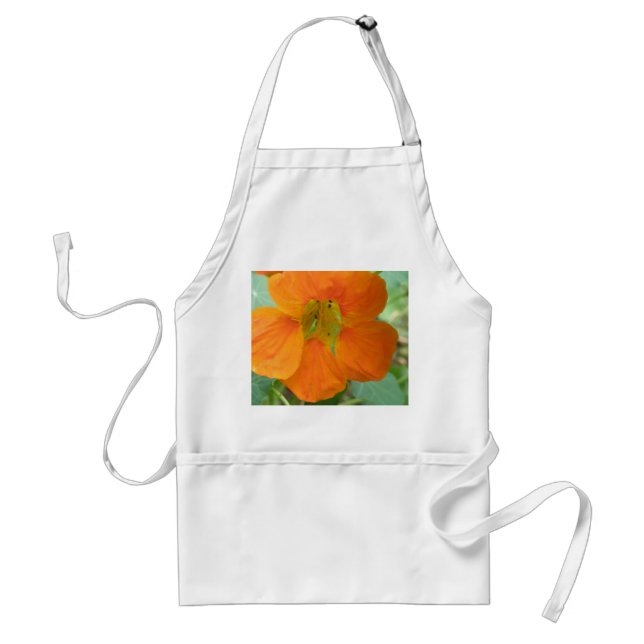 Pretty Orange Nasturtium Apron (Front)