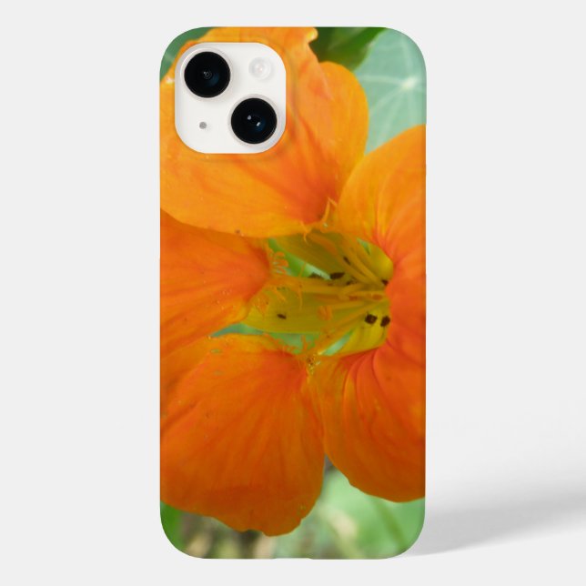 Pretty Orange Nasturtium Flower Case-Mate iPhone Case (Back)