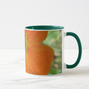 Pretty Orange Nasturtium Flower Mug