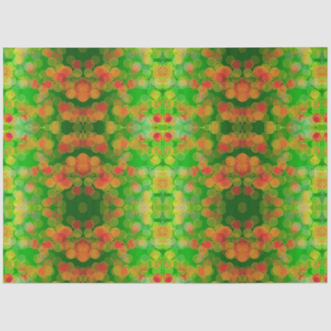  Pretty Orange Pink Green Lemon Spots Tissue Paper (Front)