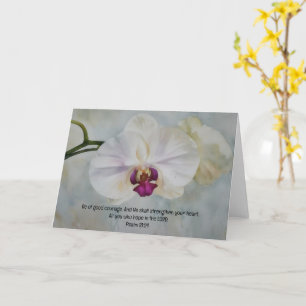 Pretty Orchid Flower Bible Verse Art Note Card