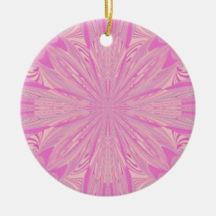 Pretty Orchid Purple Beautiful Abstract Flower Ceramic Tree Decoration