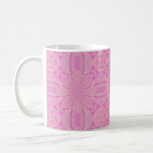 Pretty Orchid Purple Beautiful Abstract Flower Coffee Mug (Left)