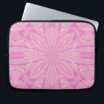 Pretty Orchid Purple Beautiful Abstract Flower Laptop Sleeve<br><div class="desc">This elegant abstract background laptop sleeve design is done in purple-pink shades of lavender, lilac, violet and orchid. It flowers out from the centre in dense, stripey lines and comes to points in corners that resemble butterfly shapes. It's a beautiful abstract in pretty colours that can be enjoyed as-is or...</div>