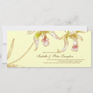 Pretty Orchids Wedding Announcement Card