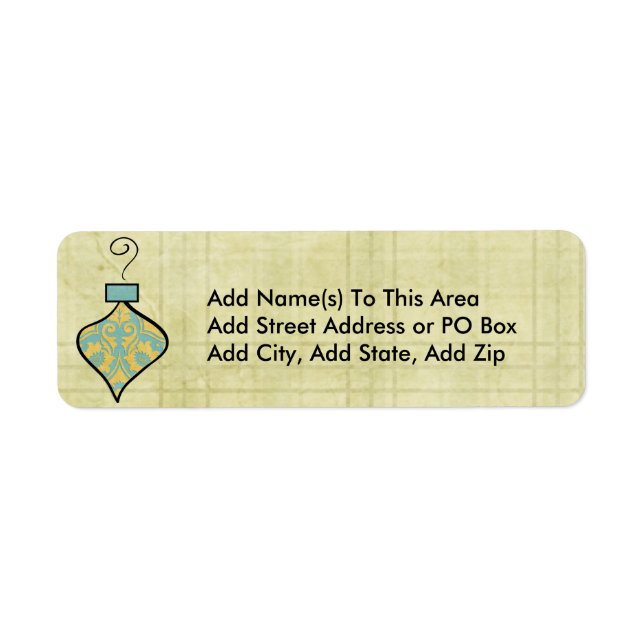 Pretty  Ornament Return Address Labels (Front)
