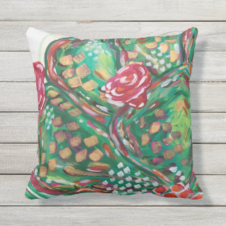 Pretty outdoor pillow/ cactus pillow/ southwest cushion
