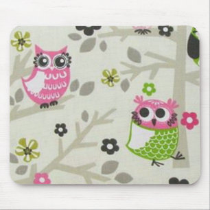 Pretty Owls Mouse Pad