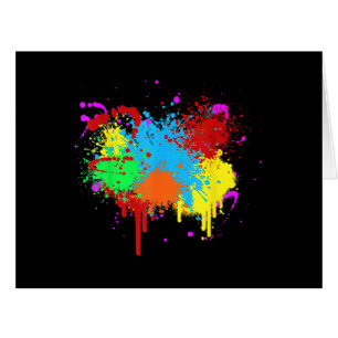 Pretty Paint Splatter Painting Abstract Art Paint 