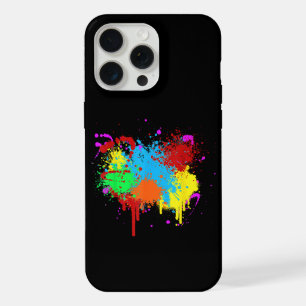 Pretty Paint Splatter Painting Abstract Art Paint iPhone 15 Pro Max Case