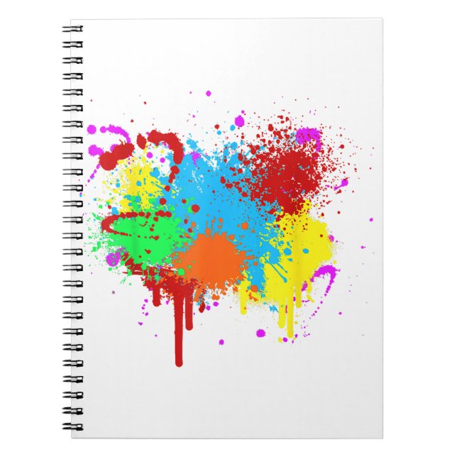 Pretty Paint Splatter Painting Abstract Art Paint  Notebook (Front)