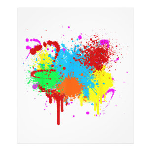 Pretty Paint Splatter Painting Abstract Art Paint  Photo Print