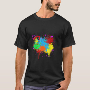 Pretty Paint Splatter Painting Abstract Art Paint  T-Shirt