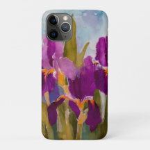 Pretty painted irises for feminine touch