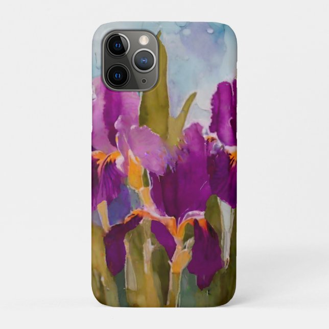 Pretty painted irises for feminine touch Case-Mate iPhone case (Back)